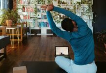여성 건강관리, 균형 잡힌 생활 습관이 핵심 a man doing yoga in a living room